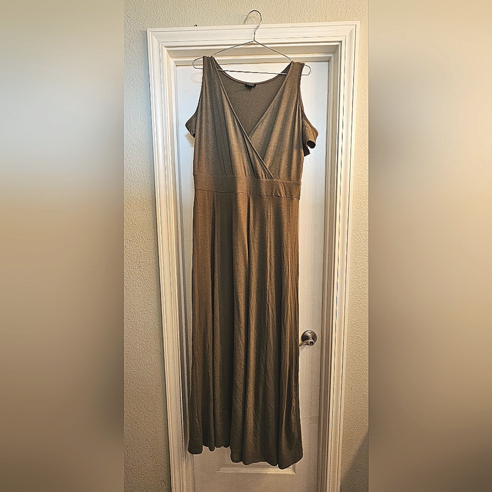 Torrid One Shoulder Olive Green Dress